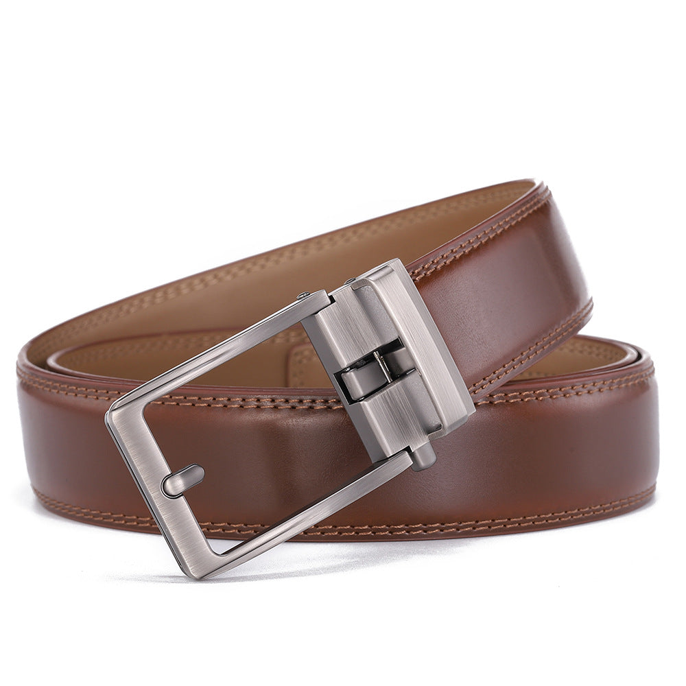 Genuine Leather Automatic Buckle Belts