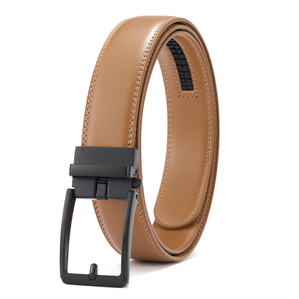 Genuine Leather Automatic Buckle Belts